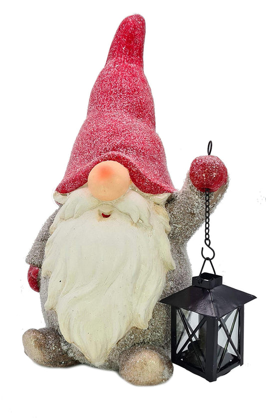 Elf Workshop Collection XXL Elf Figures Christmas 41cm with Lantern Outdoor Christmas Decoration