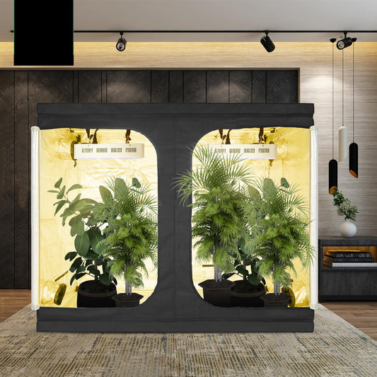 GA Grow Tent 240x120x200 cm (4x2) propagation tent Tent Reflective Mylar Hydroponic Greenhouse Tent waterproof floor tray for indoor plant cultivation