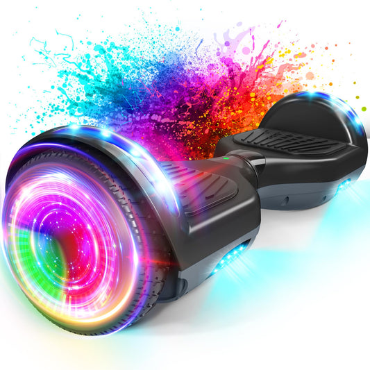 SISIGAD Hoverboards 6.5 Inch Skateboard for Kids, Hoverboard with Bluetooth - LED Lights with Powerful Motor Gift for Children
