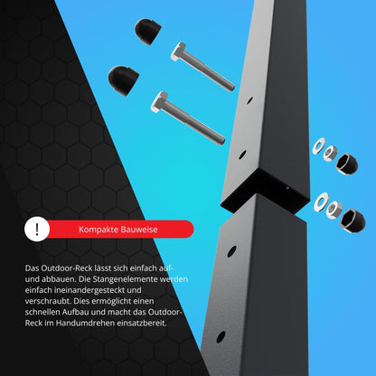 K-Sport: Stationary Outdoor Pull-Up Bar + Dip Station I Weatherproof Strength Station with Pull-Up Bar & Dip Bar I Pull-Up Dip Station, incl. E-Book