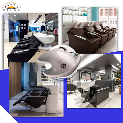 VAKON SALON - Standard single-lever mixer tap for washbasin, shower head hand shower with hose, hairdresser faucet for wash chairs and salon washing unit.