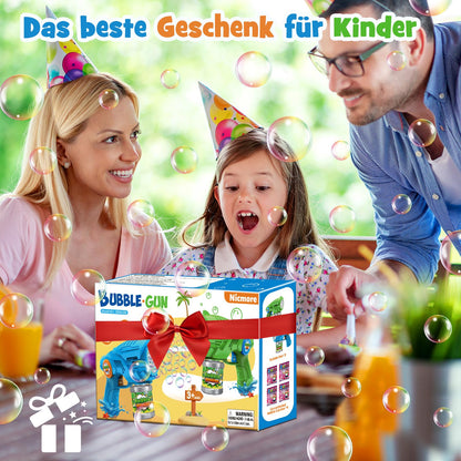 Bubble gun bubble machine bubble gun for kids: 2-pack electric bubbles machine - LED automatic bubbles machine for kids aged 4-12 outdoor/party toy.