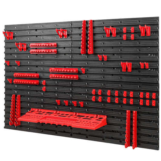 Tool wall storage system - 1152 x 780 mm pegboard with tool holders - Set 55 accessories tool pegboard workshop shelf