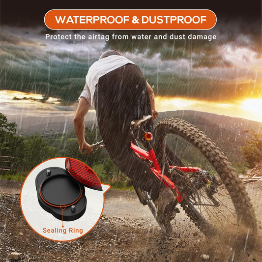 TUSITA Airtag Bike Mount, Hidden Bike Seatpost Mount Compatible with Airtags & Garmin Varia, Anti-Theft Air Tag GPS Tracker Bike Reflector Mount