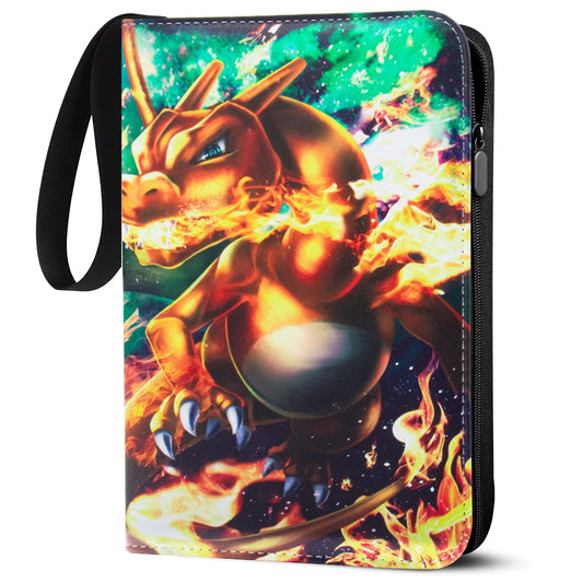 Pokemon card collecting album, 50 pages, 400 pockets collection card album, portable waterproof PU card booklet, collection card albums. The perfect gift for kids. 50 cards per page.