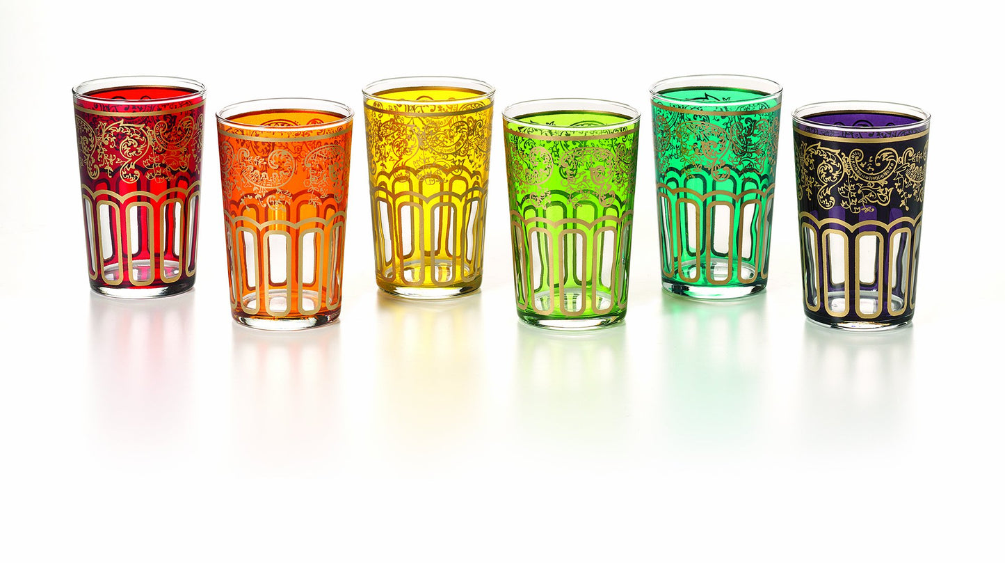 Oriental glass tea glasses HASSIEB set of 6