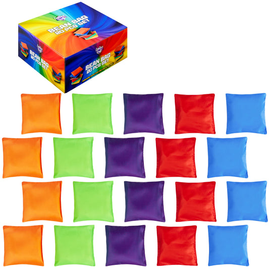CreativeForce Cornhole Bags, 10 or 20 pack Colorful Bean Bags - Outdoor games for kids (Multicolor 20 pack)