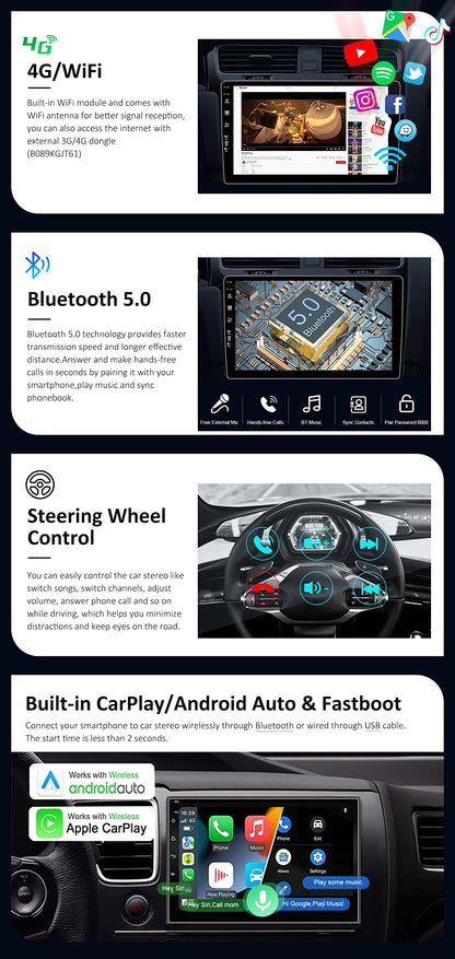 JOYX Android 12 IPS car stereo fits Renault Trafic 3 (2014-2021) / Opel Vivaro B (2014-2018) - Built-in CarPlay Android Auto - FREE Camera - 2G+32G - 9 Inch 2 Din - DAB SWC WiFi Fast Boot