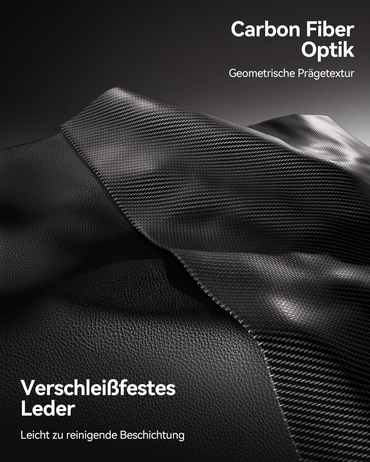 AutoFull C3 Gaming Chair, Ergonomic Gaming Chair with Lumbar Support, Height Adjustable & Tilt Function, Gaming Chairs with Footrest, 150 kg Capacity, Racing Seat Design PU Leather (Black)