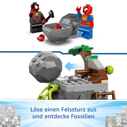 LEGO Marvel Spidey's Team on rescue mission in the Dino Truck, buildable superhero toy car, adventure playset for kids 4+, Spidey and His Super Friends 11199