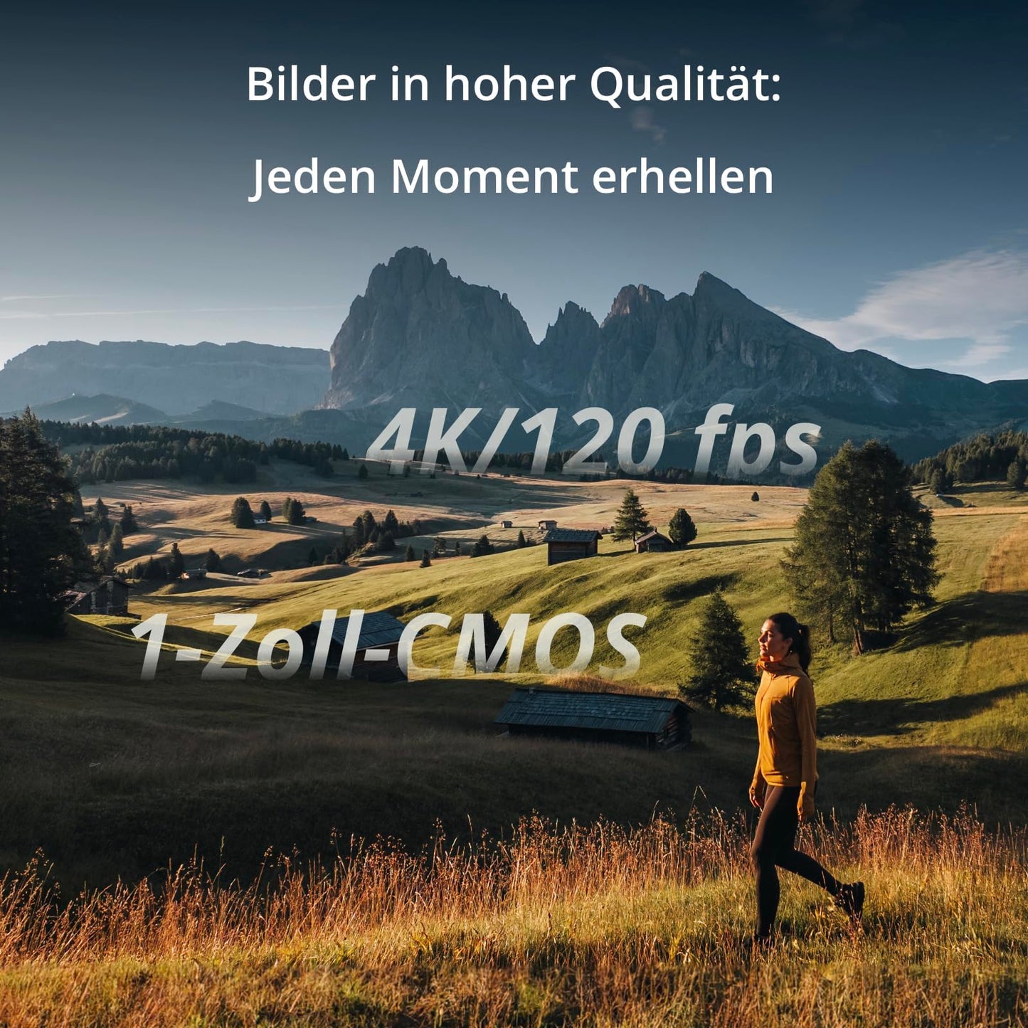 DJI Osmo Pocket 3, vlogging camera with 1-inch CMOS and 4K/120 fps video, 3-axis stabilization, fast focusing, face/object tracking, compact video camera for photography.