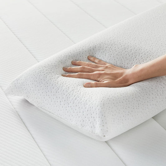 Pikolin Home - Viscoelastic pillow with bamboo fibers, double cover, medium firmness, 35 x 70 cm, height 14 cm