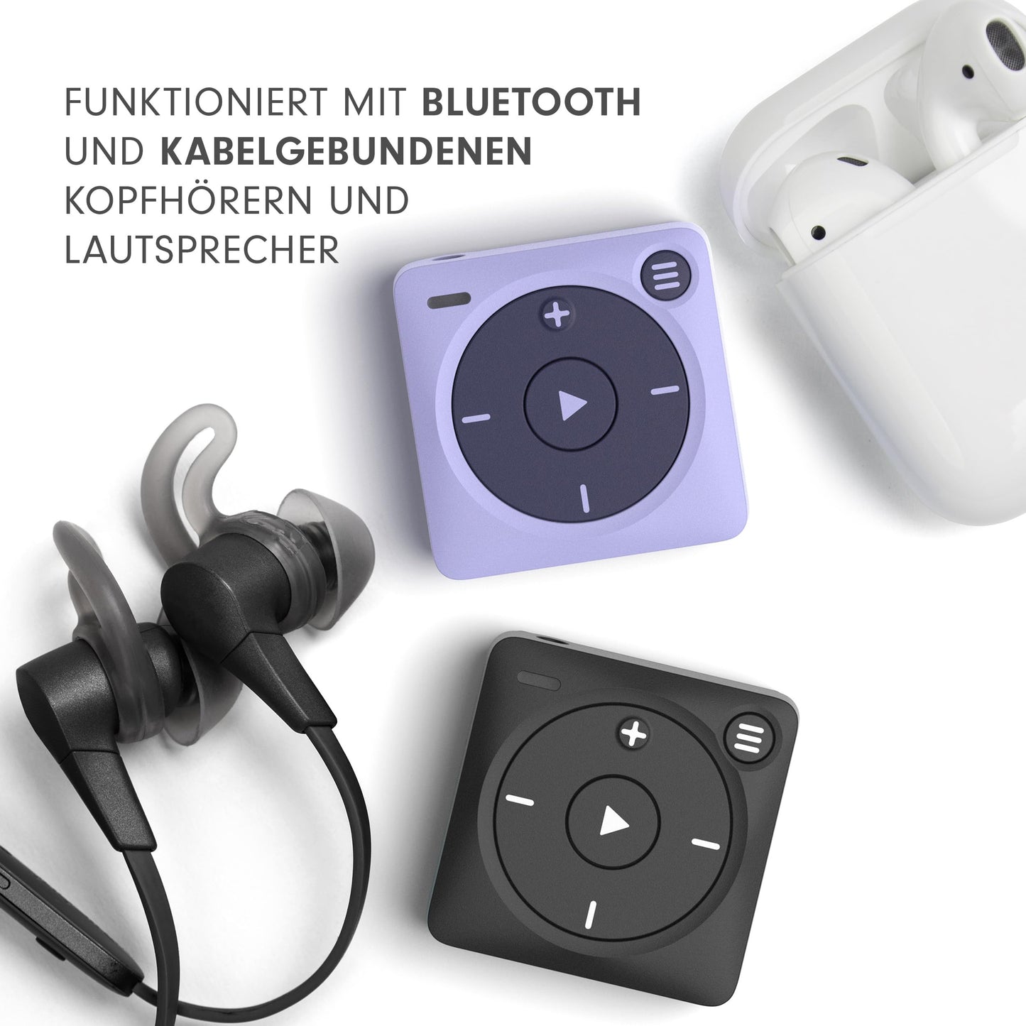 Mighty 3 Spotify & Amazon Music Player - Compatible with Bluetooth & wired headphones - Storage for over 1,000 songs - Screen-free music player - No phone required (Blue)
