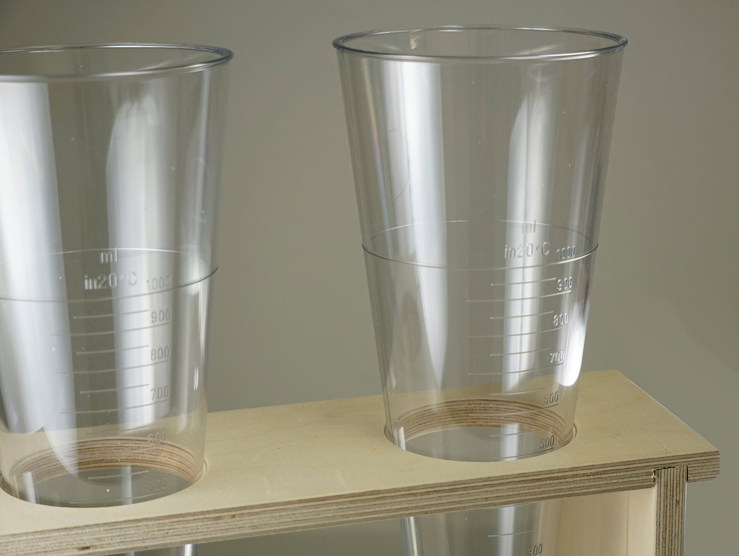 Imhoff sedimentation cone, witeg, 1,000 ml, DIN 12672, made of SAN, with outlet closure stopper, graduated up to the tip.