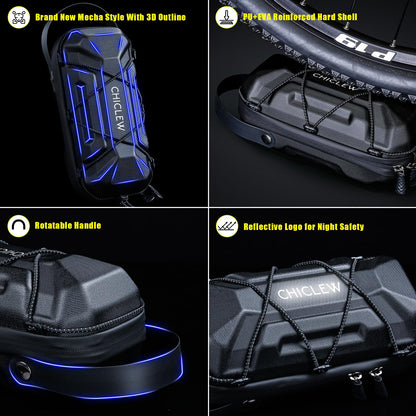 CHICLEW 3L Large Capacity Scooter Bag, Quick Release Waterproof E-Scooter Bag, Portable Bag E-Scooter with Multi-colored Drawstrings, Handlebar Bag Escooter for Xiaomi Mijia Segway Ninebot