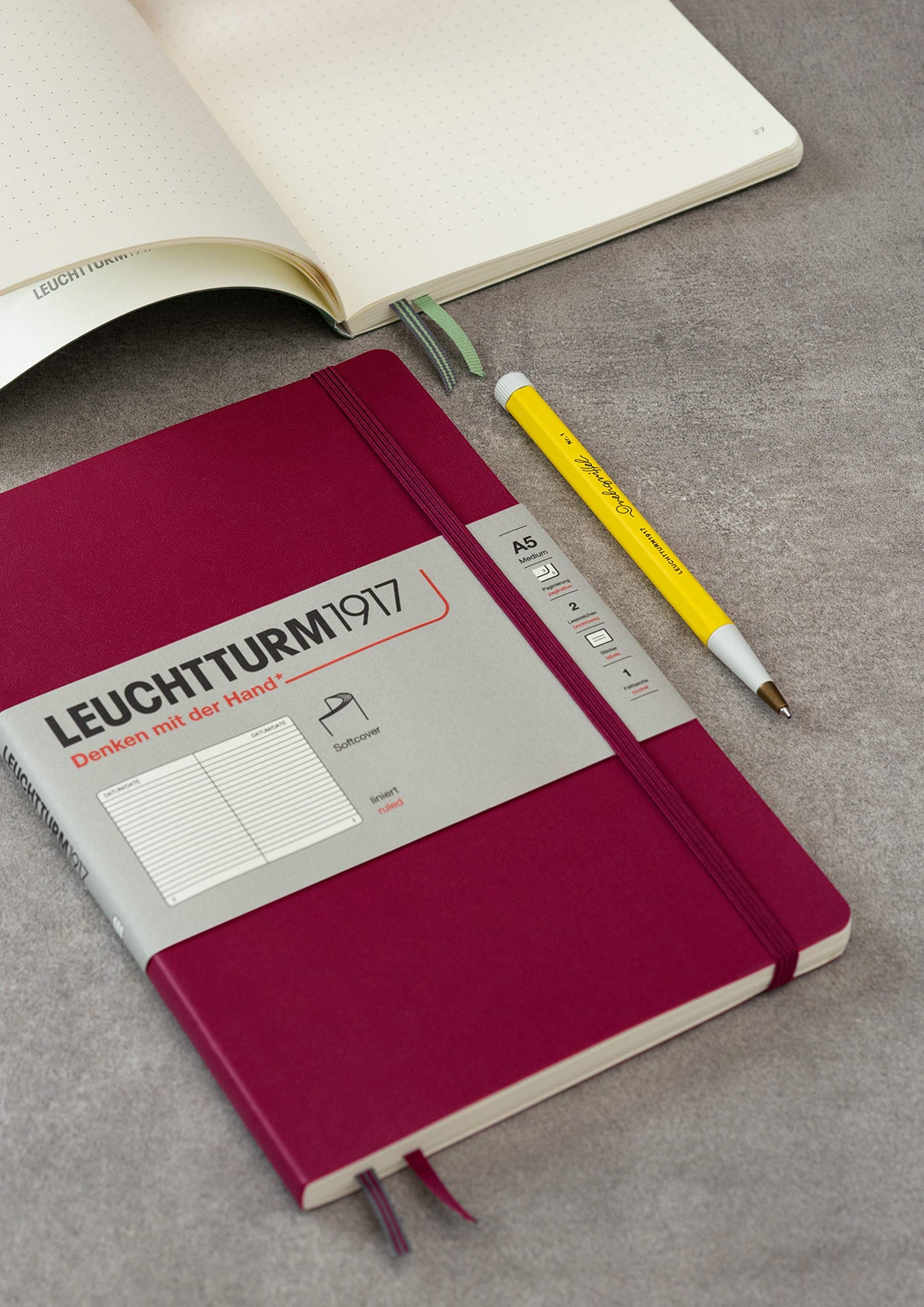 LEUCHTTURM1917 355312 Notebook Softcover Composition (B5) blank, Anthracite