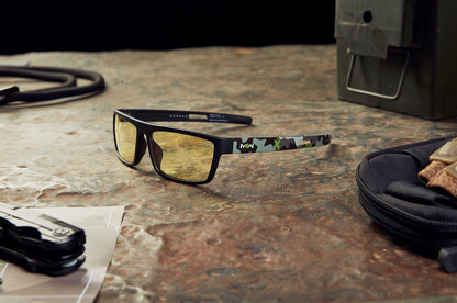 Gunnar Gaming and Computer Glasses | Model: Call of Duty Tactical Edition, Lens Color: Amber (Blocks 65% Blue Light & 100% UV Light) | Anti-Blue Light Glasses | Patented Lens