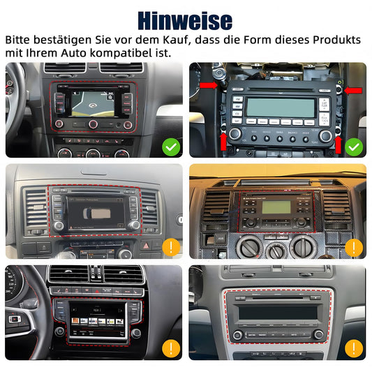 Hikity 2+32GB Android Car Radio Wireless Carplay for VW Golf 5 Golf 6 Skoda Polo Passat Tiguan Touran Screen with Navigation, 7 inch Touch Screen Bluetooth, Android Auto, RDS FM, Canbus, Rearview Camera