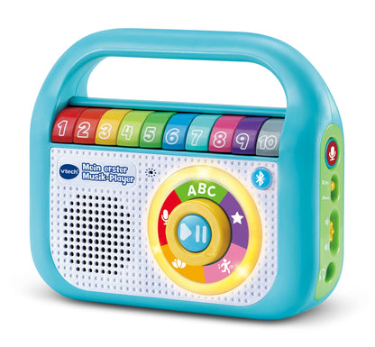 Vtech Baby My First Music Player - With 40 songs, Bluetooth, and recording function - For kids aged 2-5, Blue