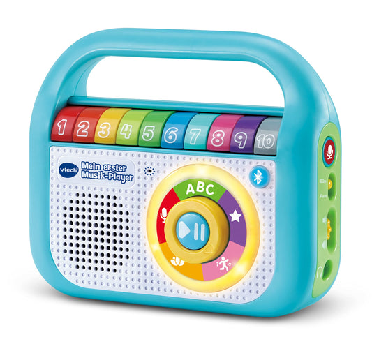 Vtech Baby My First Music Player - With 40 songs, Bluetooth, and recording function - For kids aged 2-5, Blue