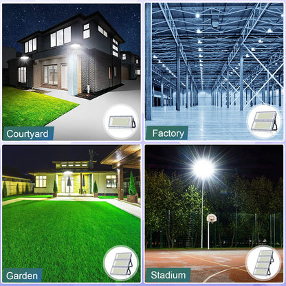 YIQIBRO 300W LED Floodlights Outdoor 2 Pack, 30000LM Super Bright Exterior Floodlights, Waterproof IP67 Outdoor Spotlights, 6500K Cool White LED Floodlights 85-265V for Garden, Garage, Factory, Sports Field.