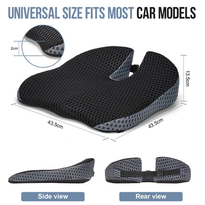 Ajiteogy wedge cushion for car seat driver - Ergonomic seat riser made of memory foam with wedge design - Compatible with driver's seat, van