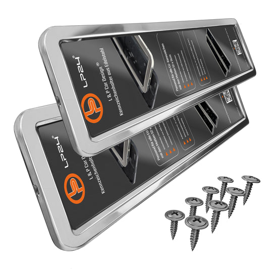 2X Car License Plate Holder 100% polished stainless steel car license plate holder mounting bracket number plate - A0202