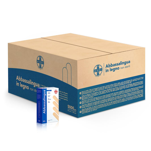 AIESI® wooden tongue depressors disposable NON STERILE (pack of 5000 pieces)
