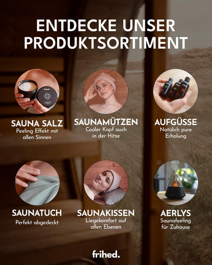 Freedom® Sauna Hat in Stone Gray made of wool walk - 100% sheep's wool - Premium sauna accessory for men and women - Flexible size - Made in Lüneburg.