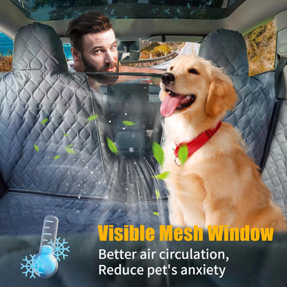 TTCR-II Compatible with Car Seat Cover Dog Back Seat Tesla Model 3 Y S 2018-2023 Waterproof & Scratch-Resistant Dog Blanket Car Backseat for Side Protection & Viewing Window Model 3 Y Car Seat Cover Dog Blanket