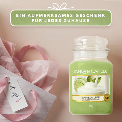 Yankee Candle large jar candle | Vanilla Lime scent | Burns up to 150 hours | Perfect for Mother's Day | Gifts for women