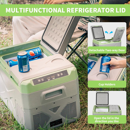 Alpicool XD45 30.3L compressor cooler 12V portable fridge electric freezer small freezer for car camping, truck, boat, and outlet with USB port