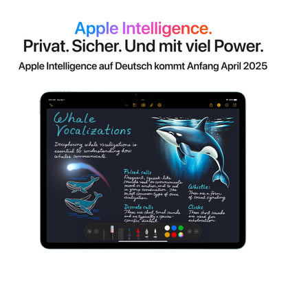 Apple iPad Air 13" with M3 chip: Apple Intelligence, Liquid Retina Display, 1TB, 12MP front/rear camera, Wi-Fi 6E + 5G cellular, Touch ID, all-day battery – Polar star