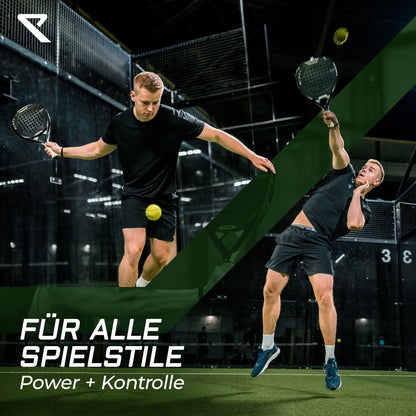 RYZE Pegasus - Padel racket made of 100% carbon fiber - Maximum power & control - Lightweight & durable 360g - Unisex padel racket for men & women - Padel racket set includes free cover