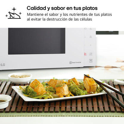 LG - Microwave, Grill, Smart Inverter White