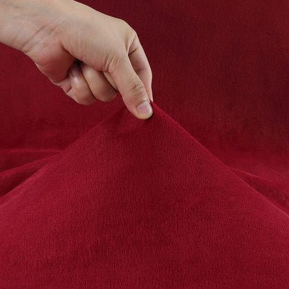 LinTimes Velvet Dining Chair Covers Stretch Chair Covers for Dining Room Velvet Chair Protection Covers Slipcover for Hotel Ceremony, Thick, Soft, Modern Style, 4-Pack Peacock Burgundy