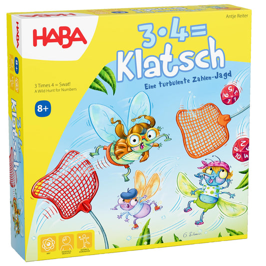 HABA 3X4=Clap - Exciting educational game for 2-6 players ages 8 and up. Promotes basic multiplication and concentration. Fun reaction game for practicing math skills. - 2012173001
