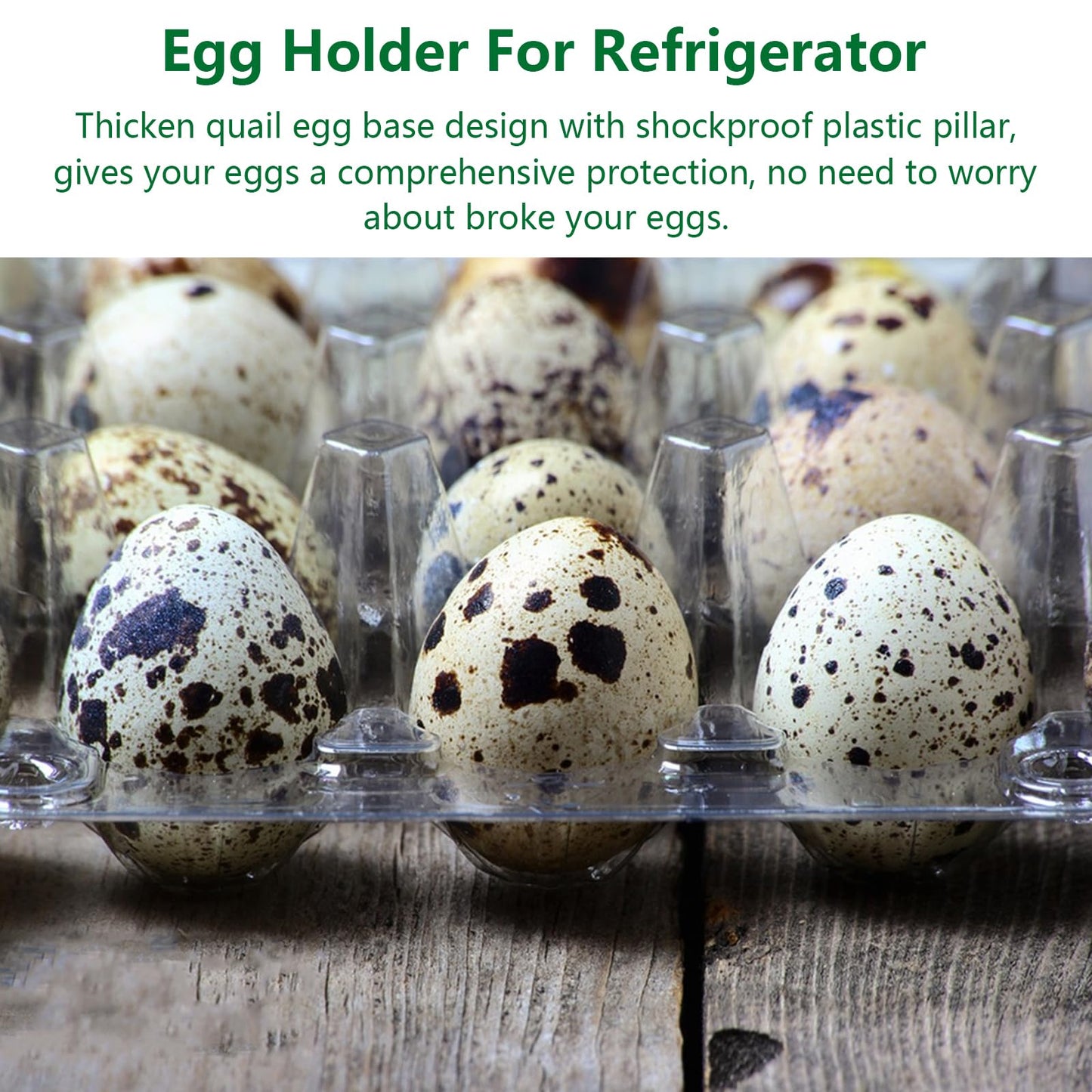 APACALI 100pcs Quail Egg Cartons, Quail Egg Cartons 6 Grids, Plastic Quail Egg Cartons with Lid, Transparent Quail Egg Cartons