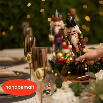 THE TWIDDLERS 2 Large Wood Christmas Nutcracker Figures, 30cm - Classic Christmas Decoration Ornament, Decor Nutcracker Figure for Home Christmas Decor