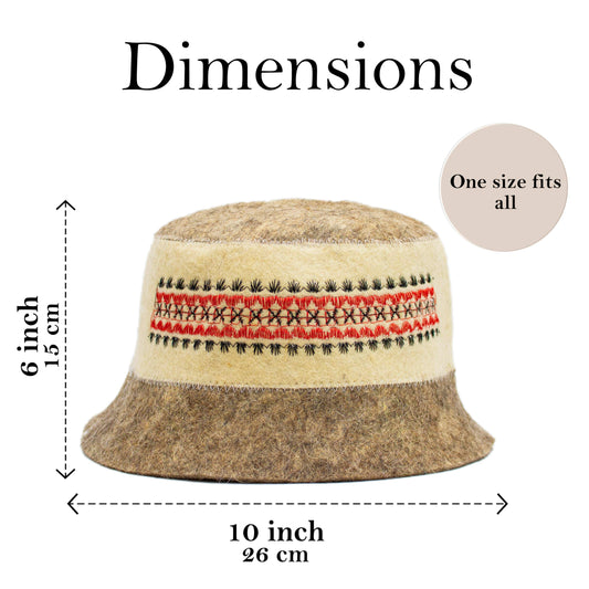 Sauna hat wool embroidered Ukrainian ornament Vyshyvanka - Banya hat for men Sauna cap for women Wool sauna hat for women Finnish