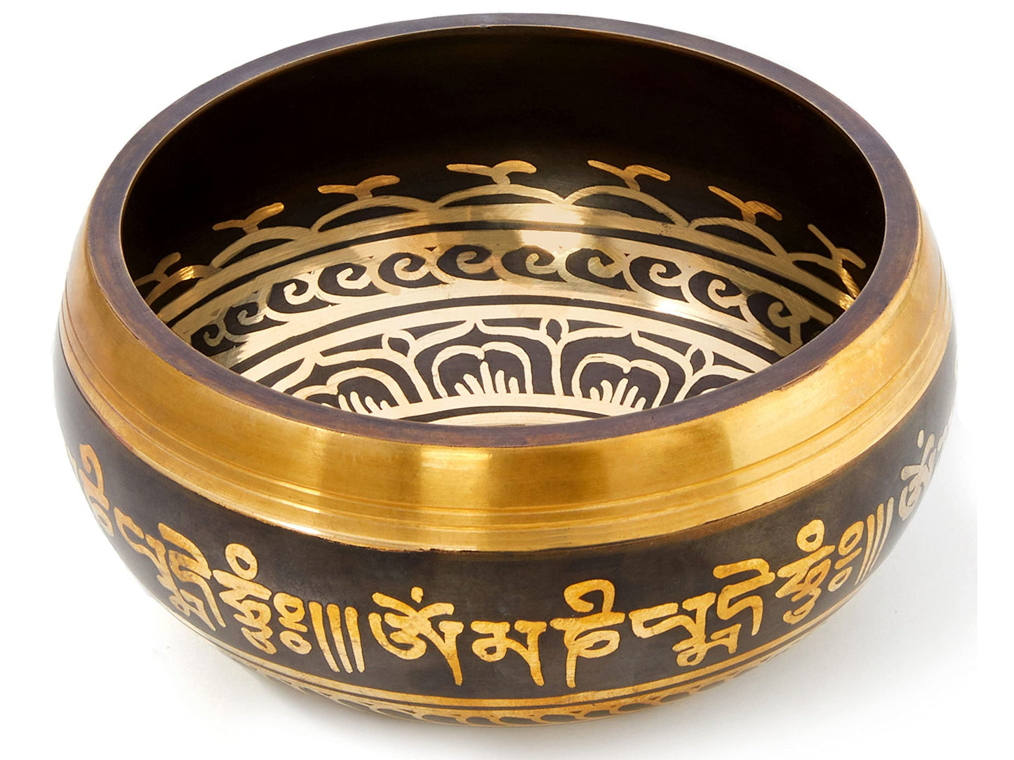 Tibetan Singing Bowl set with mallet and cushion in Lokta paper gift box. Singing Bowl from Tibet.