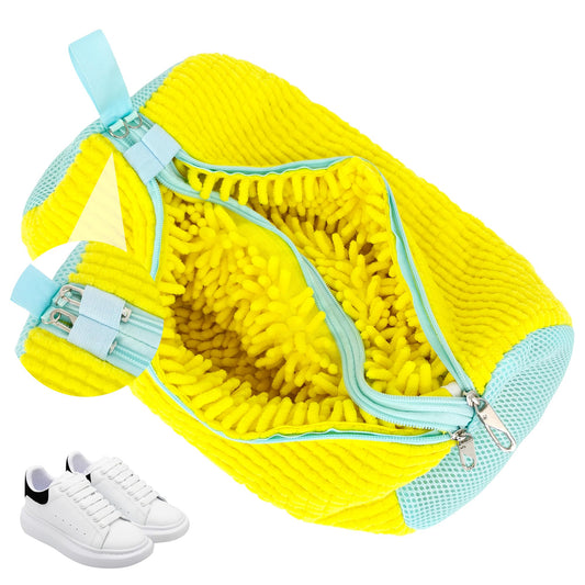 Phone Shoe Bag Washing Machine Shoe Washing Bag, Laundry Bag Shoes Laundry Bag with 360° cleaning fluff and zipper, Shoe Bag for Washing Machine and Dryer