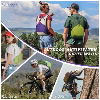 BECOJADDE 18L Hiking Backpack Men Small Backpack Women Lightweight Daypack Foldable Trekking Pack for Camping Outdoor Hiking Travel Chocolate Brown