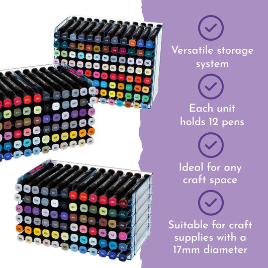 Spectrum Noir Companion - Ultimate storage containers for transparent pens - Original version, 6/Pack, PENSTO6