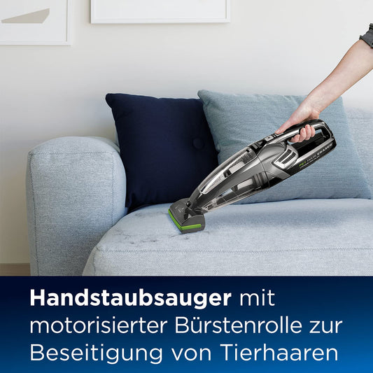Bissell Pet Hair Eraser, Cordless Hand Vacuum, Rotating Brush Roll, 14.4V, Fights Pet Hair & Dirt, For Your Stairs, Upholstery, Cars, and Carpets, 68dB, Black/Titan, 2278N
