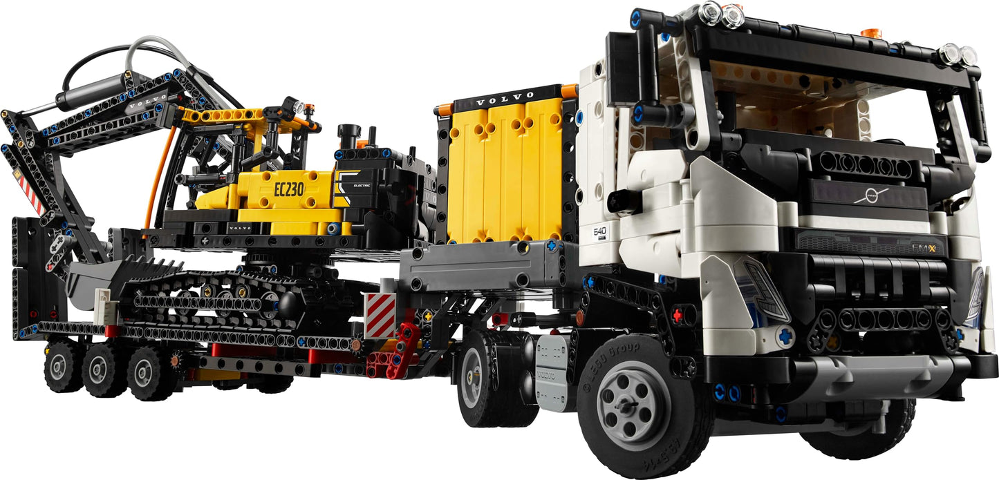 LEGO Technic Volvo FMX truck with EC230 Electric Crawler Excavator, kids toy, gift set for boys and girls aged 10+, construction vehicles toy, excavator toy set 42175