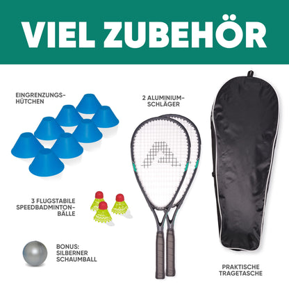 Apollo Speed Badminton Set | Rackets in Various Colors | Shuttlecock | Squash | Bag and Badminton Rackets | Shuttlecock Set for Kids