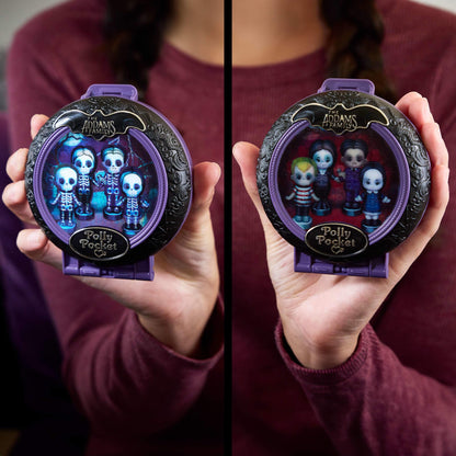 Polly Pocket Collector Playset, The Addams Family Case with 4 Special Edition Figures and 1 Accessory, HXW25
