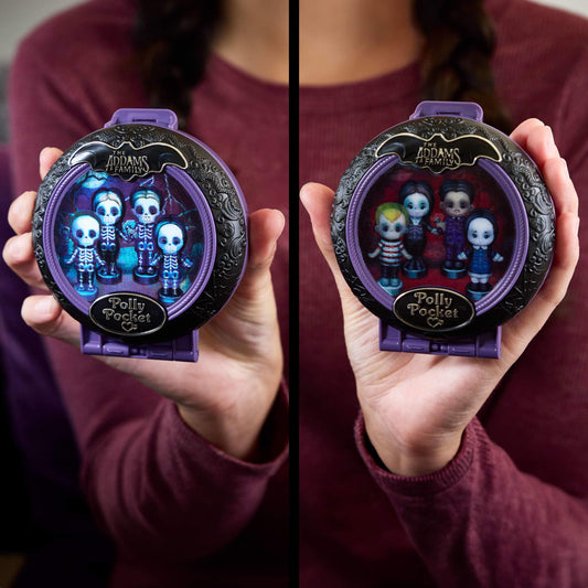 Polly Pocket Collector Playset, The Addams Family Case with 4 Special Edition Figures and 1 Accessory, HXW25