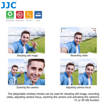 JJC Bluetooth Handgrip Remote Control for Sony ZV-E10 ZV-1 ZV-1F A6700 A6600 A6400 A6100 A7C A7SIII A7III A7RIII A7RIV A7RV RX0II RX100VII Vlogging Cameras Replaces GP-VPT2BT Mini Tripod Handle Tripod Stand